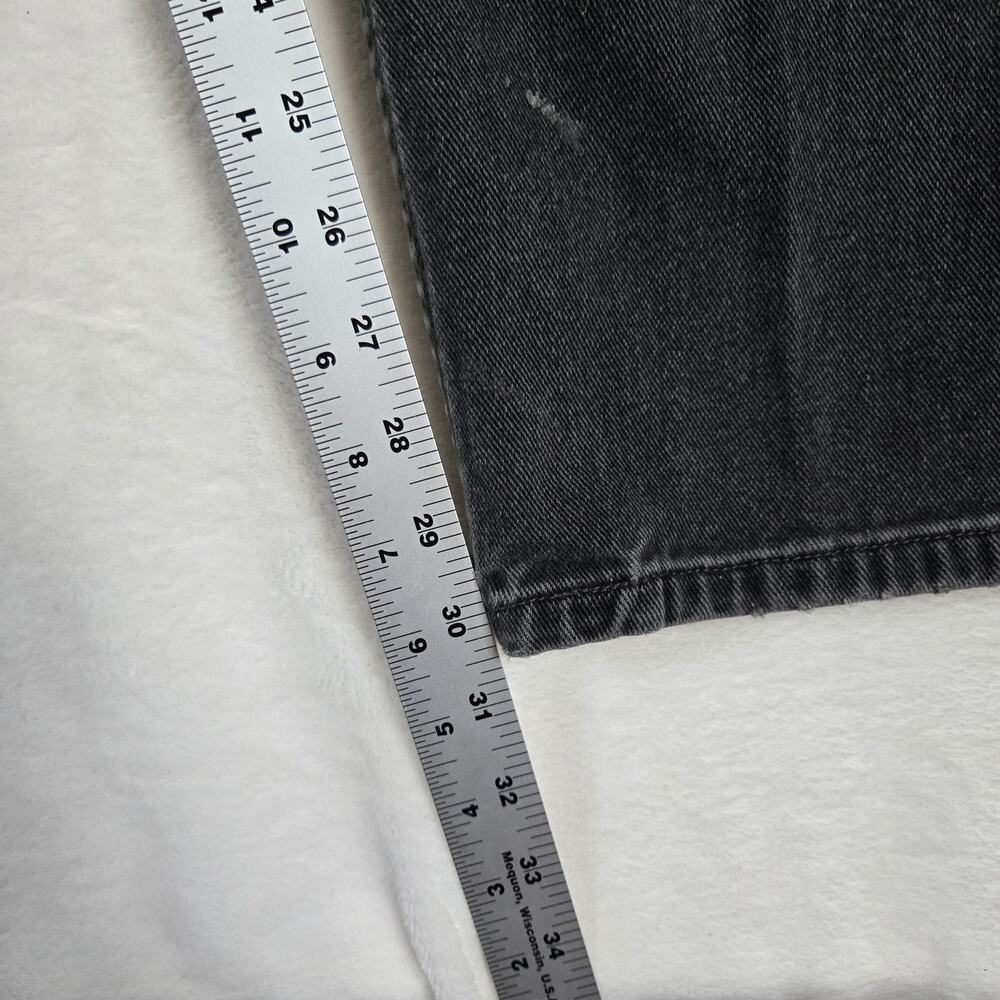 Levi's 505 Jeans Black 34x34 Straight Leg Mens Denim Jeans 0816 - Picture 3 of 11